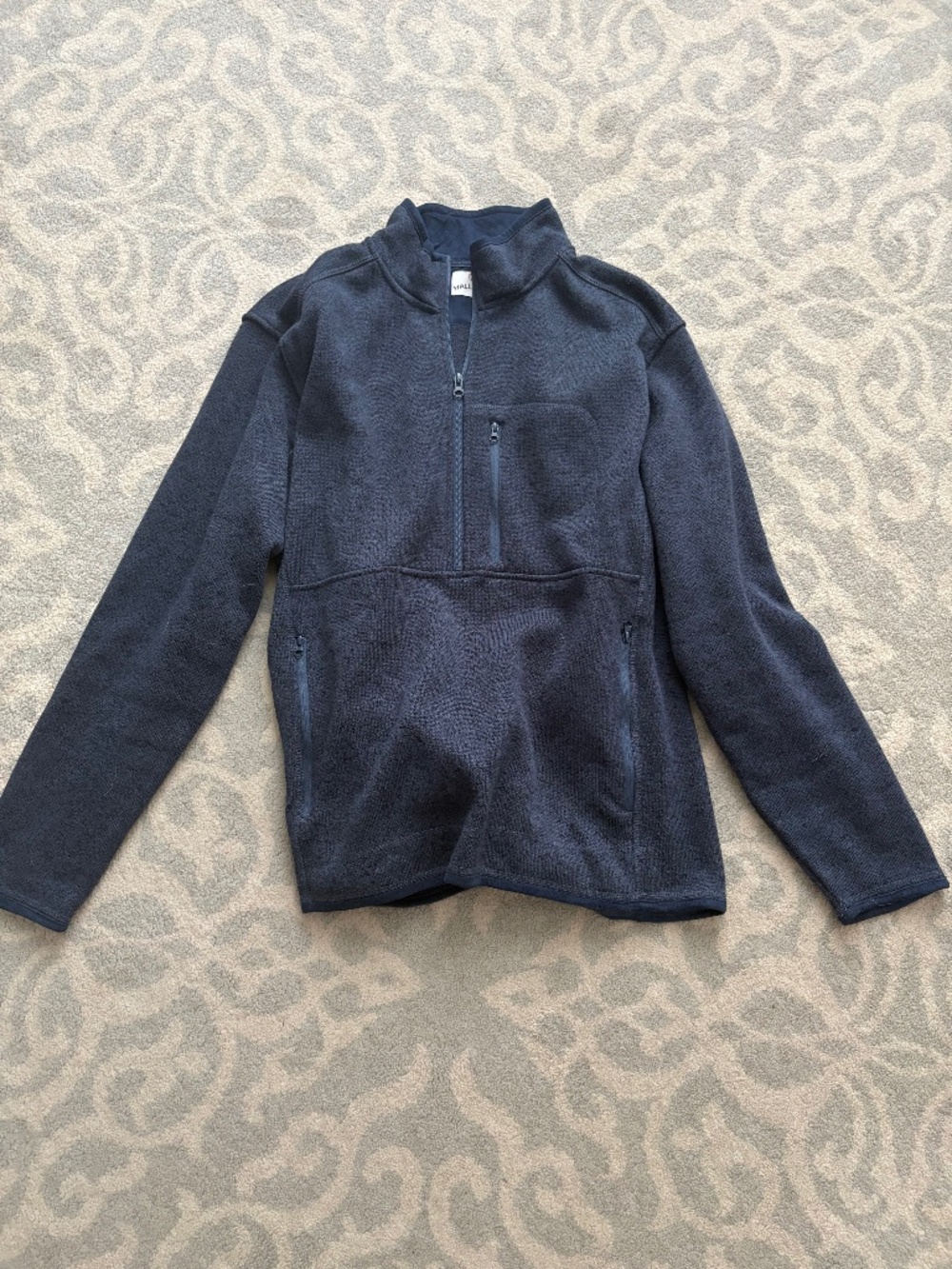 Hallstatt Blue Quarter Zip Sweater
